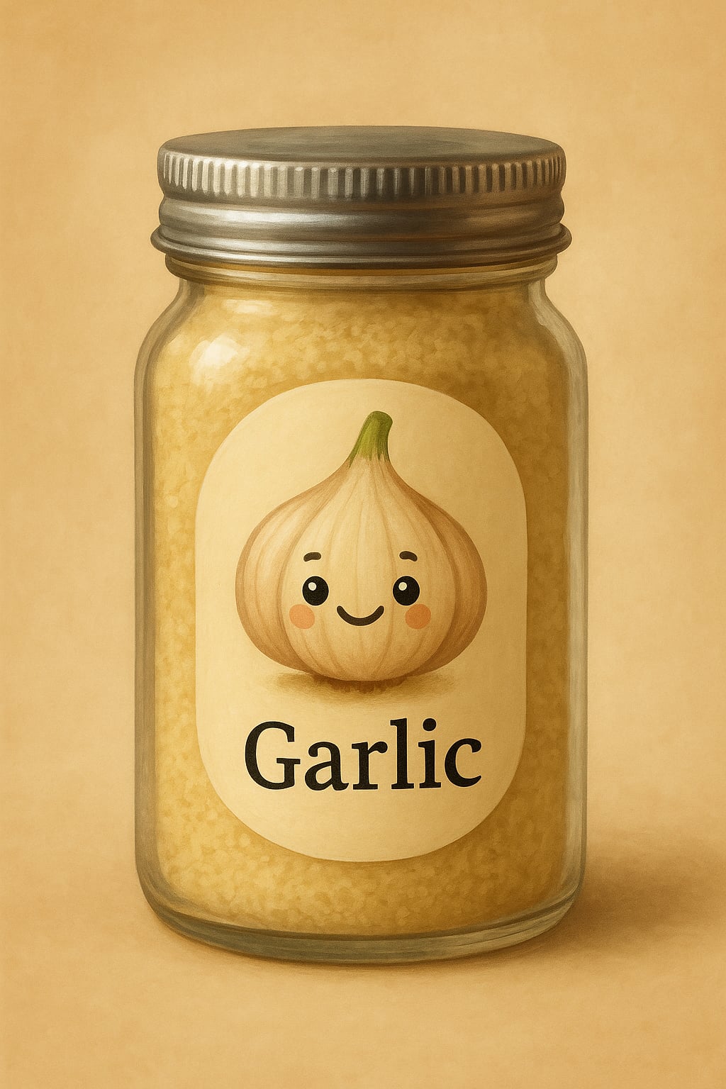 mielony czosnek w słoiku